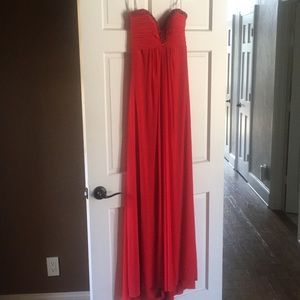 Red formal dress